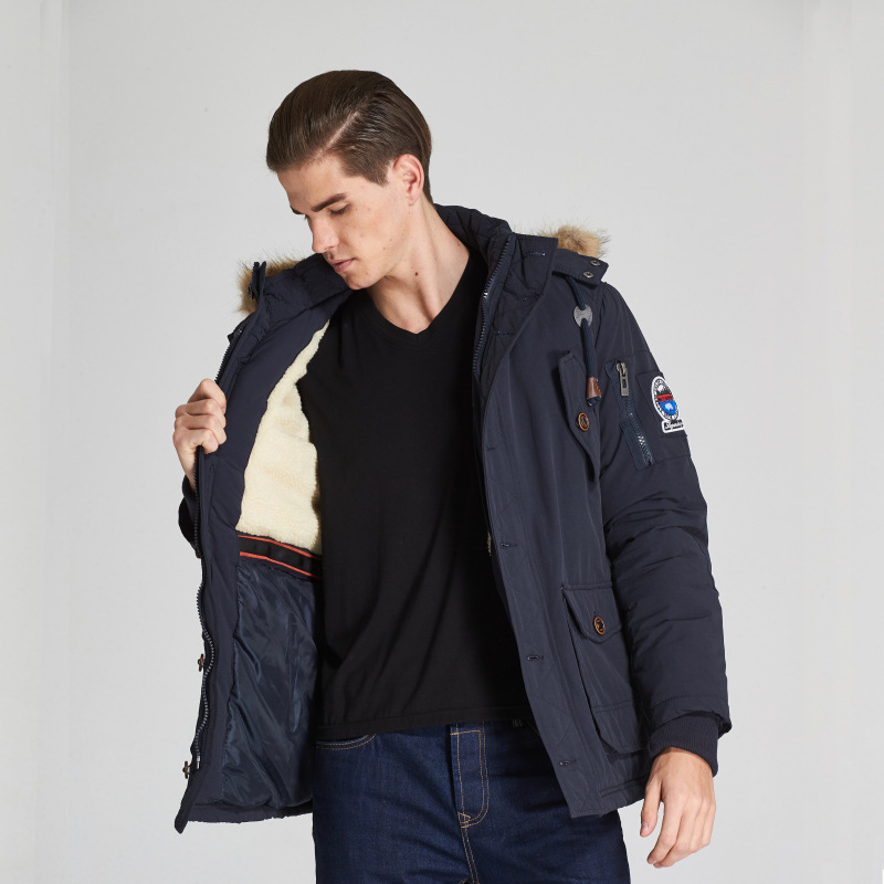 外贸冬装加大码俄罗斯户外棉衣防寒服爸爸保暖加厚夹棉袄外套服男