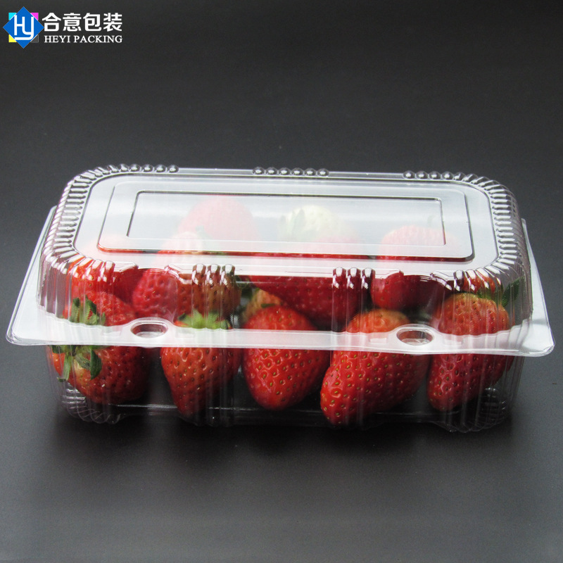 一次性烧麦盒果蔬盒400g装水果塑料盒RD-005 透明塑料打包盒