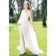 速卖通Ebay亚马逊外贸孕妇写真拍照连衣裙 孕妇拍摄雪纺拖地长裙