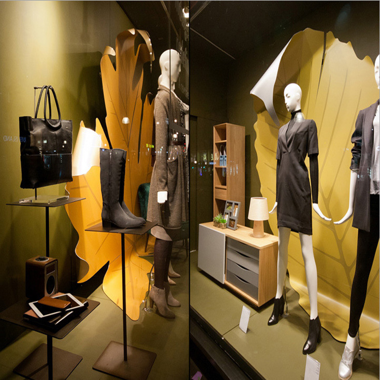 厂家专业制作橱窗道具 橱窗展示设计制作 商场展柜展示柜柜台定制