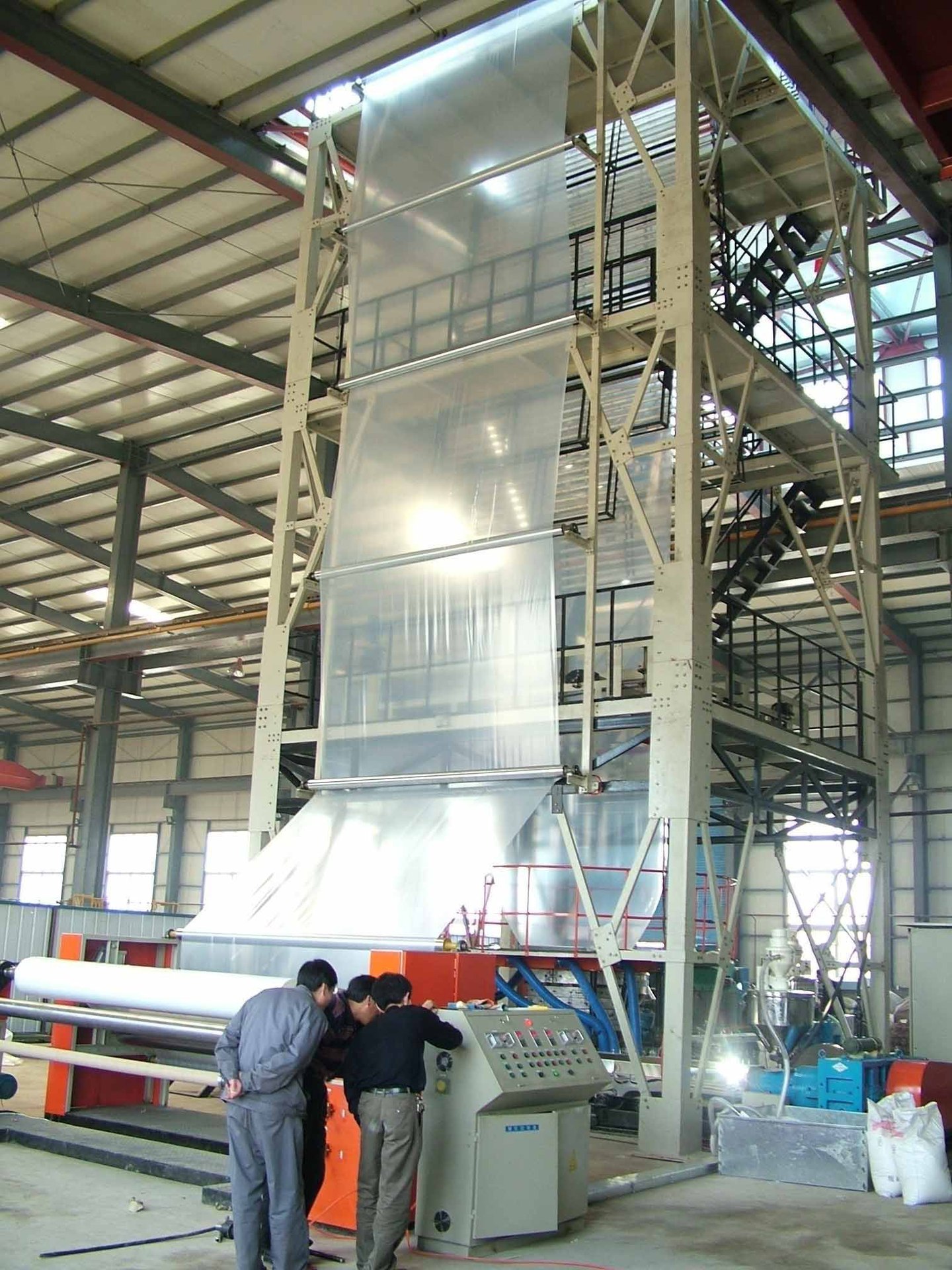 pe吹膜机塑料吹膜机三层共挤大棚膜吹膜机 高低压吹膜机