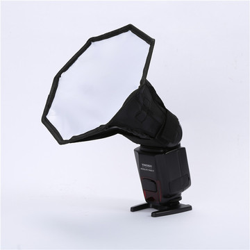 工厂直批摄影单发相机配件机顶柔光罩八角30cm闪光灯折叠柔光箱-阿里