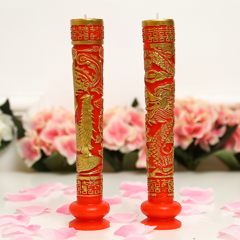 婚庆用品龙凤蜡烛 中式婚礼大号无烟龙凤蜡烛 个性创意结婚洞房