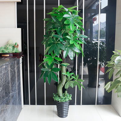 假树发财树仿真植物大型落地盆栽景塑料装饰假花仿真客厅室内绿植