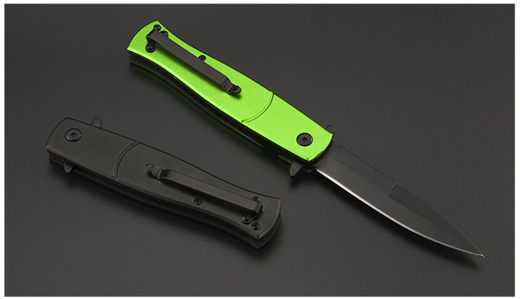 新款欧美涂鸦色高硬度野营防身荒野求生剑鱼升级版折刀户外折叠刀