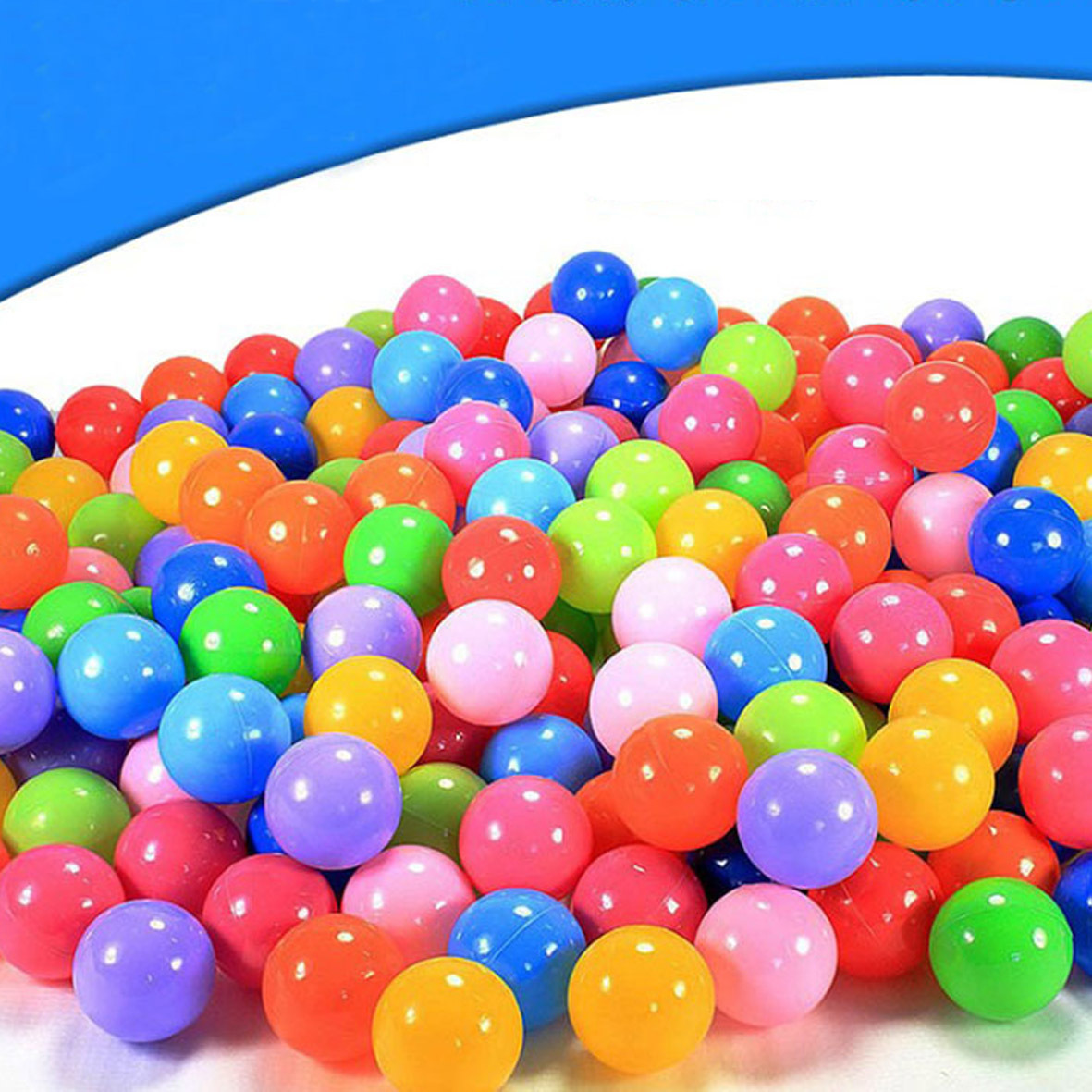 60mm海洋球 彩色球加厚波波池小球池室内宝宝婴儿童玩具球