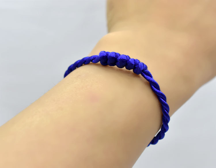 米上刻字水晶石头刻字挂绳编玉线打结情侣男女通用粗手链