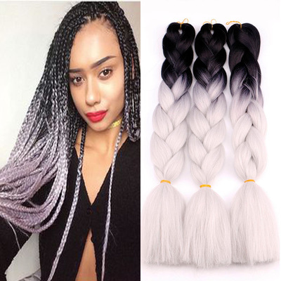 促销非洲黑人化纤脏辫彩色大辫子假发 欧美爆款热销jumbo braid