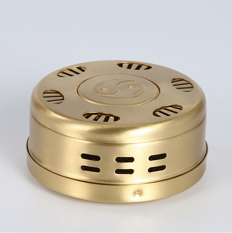 oem艾灸铜盒灸盒铜质随身灸温灸器佛山厂价直销批发