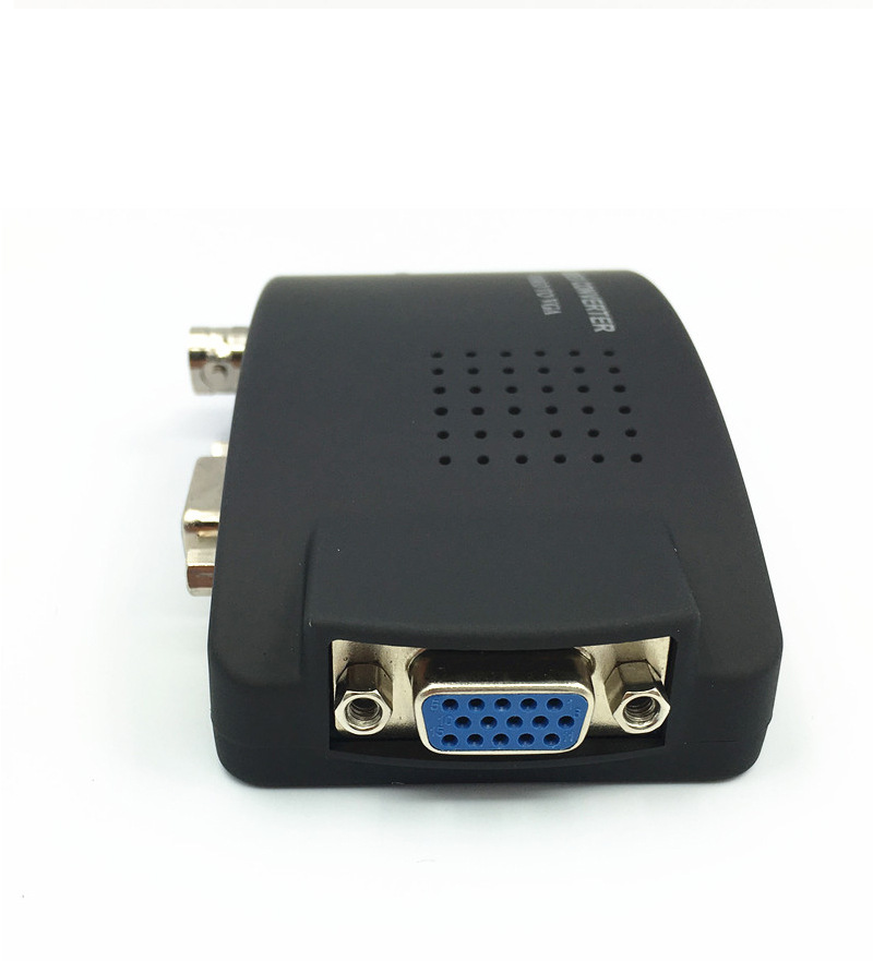 bnc转vga转换器 video to vga   s端子 监控摄像头转换电脑显示器
