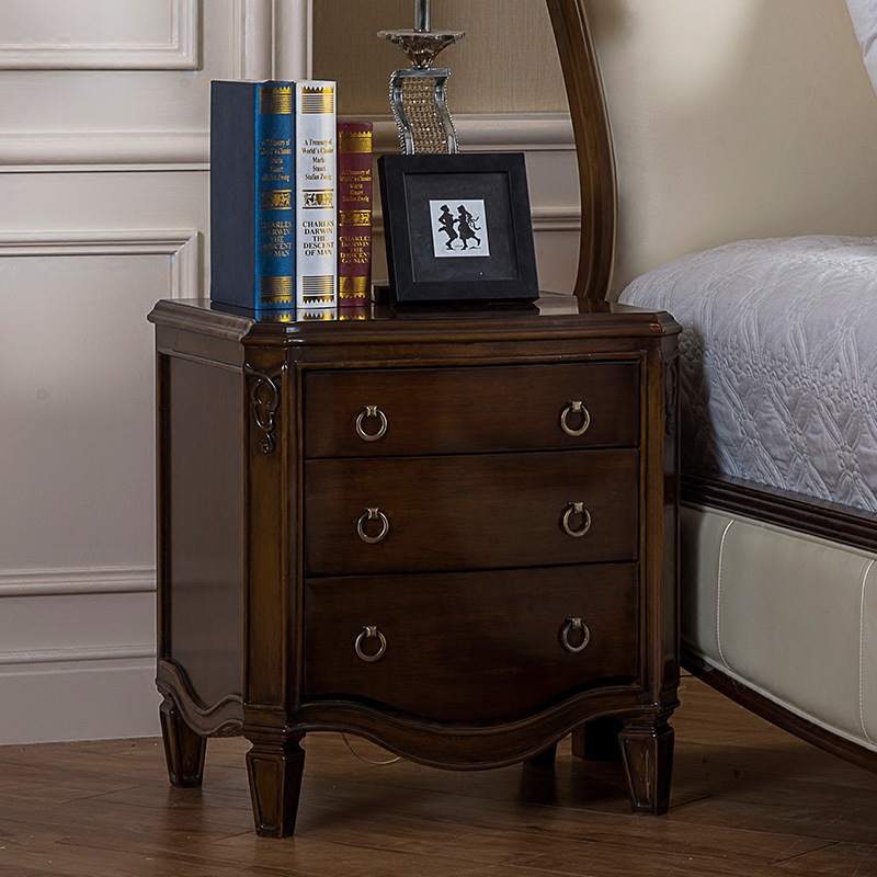 美威家具全实木床美式乡村田园风格双人床简约地中海18m卧室家具