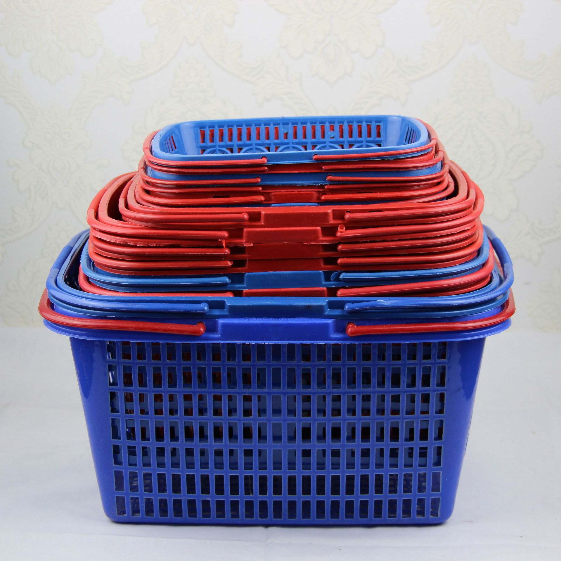 批发塑料水果采摘篮手提带盖草莓篮方形杨梅篮子葡萄篮子无花果篮