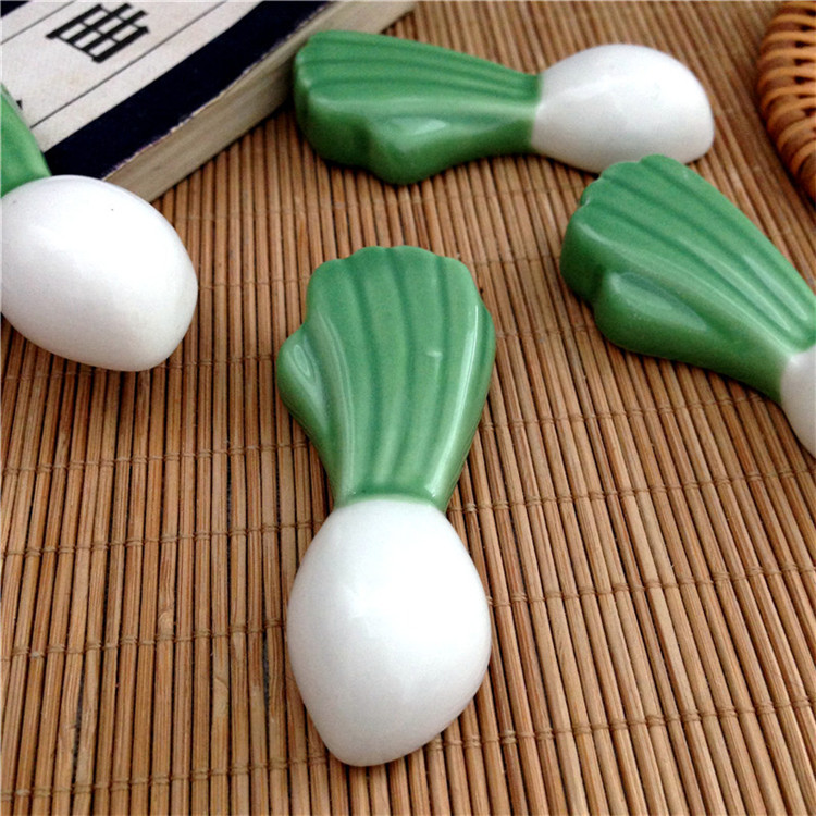 陶瓷白萝卜筷子架筷枕日式杂货zakka萝卜筷托蔬菜小摆件笔架笔搁
