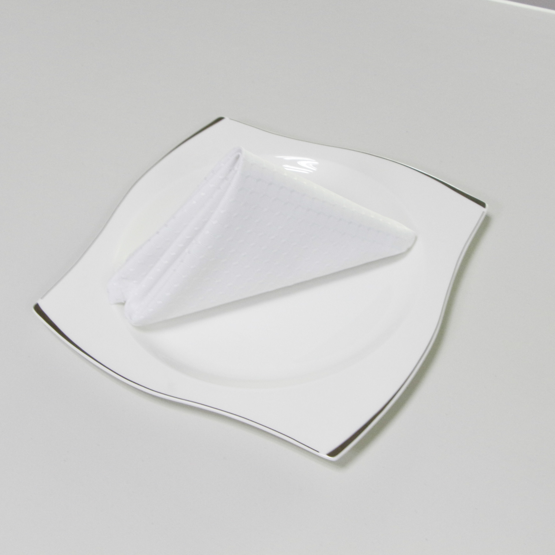 星级酒店西餐厅纯色涤纶全涤口布西餐巾毛定做批发餐巾华夫格