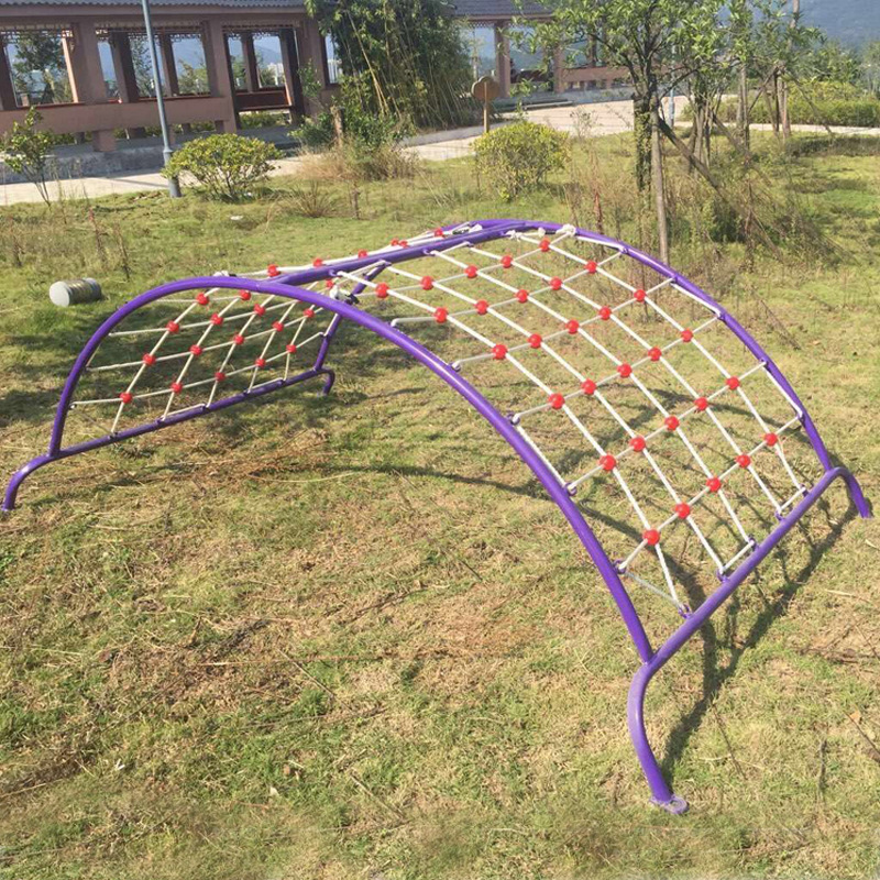 幼儿爬网爬绳户外攀岩架幼儿园攀爬网全钢爬网儿童攀爬架感统器材