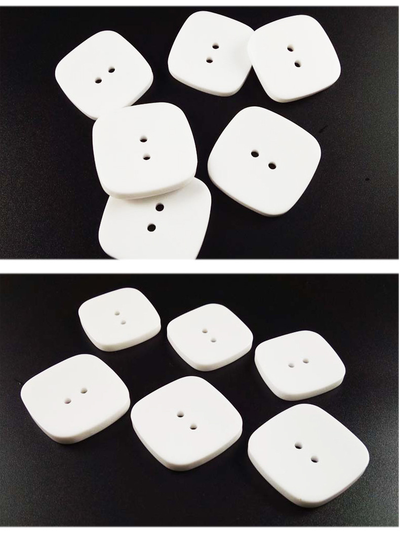 厂家直销 现货工业二眼四方碗型经典白色纽扣 大扣子批发