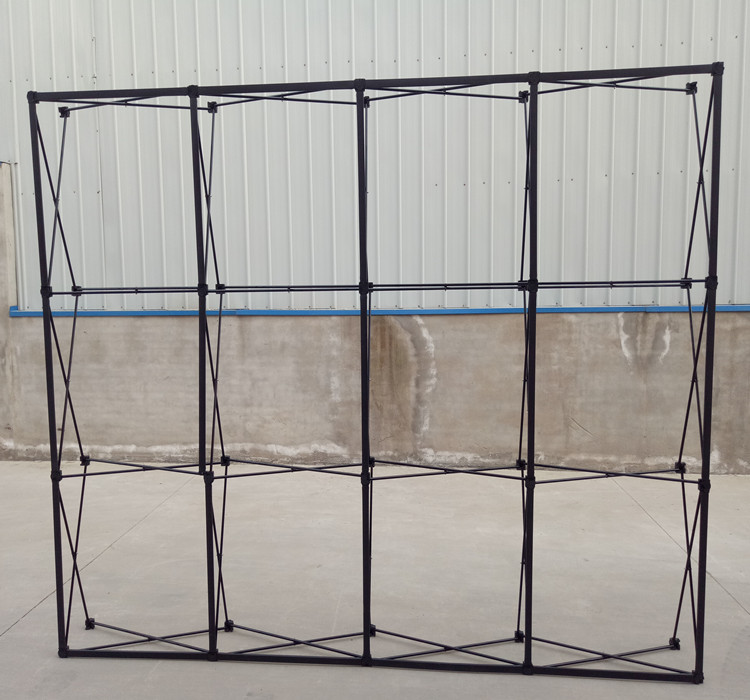 厂家制作户外可折叠展架 加强铁质拉网展示架 尺寸定制款拉网展架