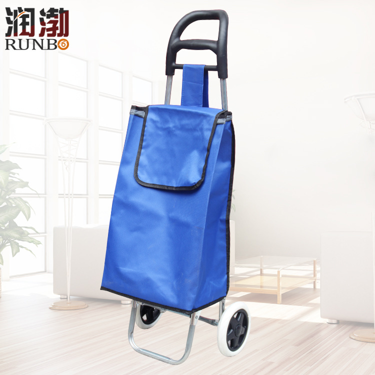 Production Supermarket Trolley Shopping Cart Small Bent Handlebar Shopping Cart Hand Buggy Professional