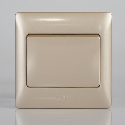 天基开关插座 雅致超薄系列 珍珠银 单开单控开关面板 k271-ps