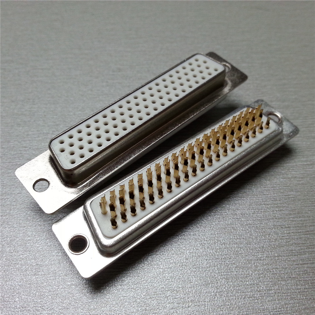 hdb78母头 白色全金3u"d-sub78pin母插头 四排hdb78针连接器插头