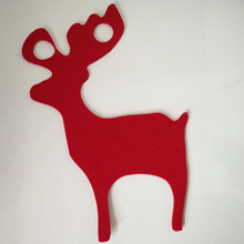 厂家供应 活动礼品毛毡圣诞装饰挂件雪花小鹿 时尚工艺品加印logo