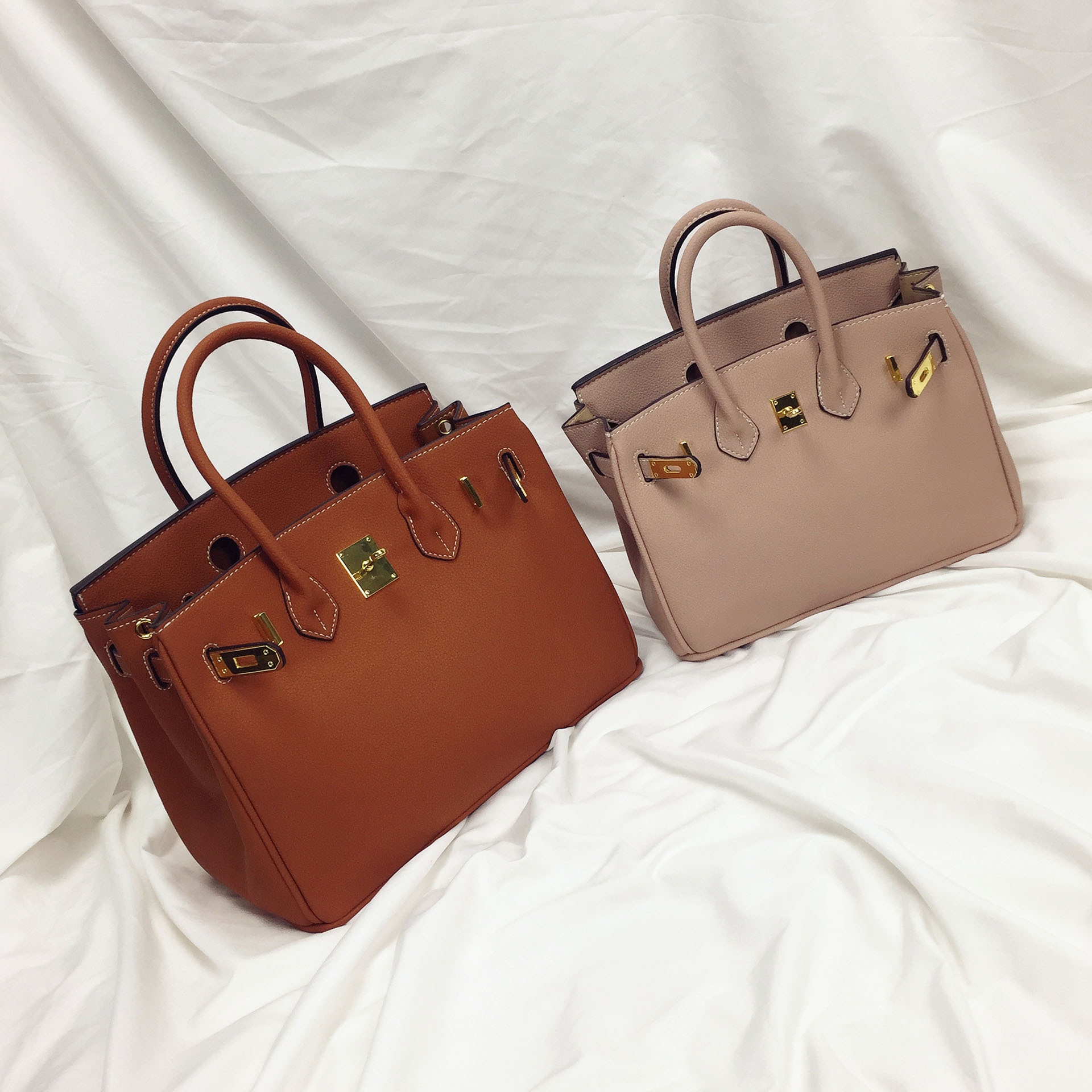 铂金包新款时尚迷你凯莉单肩包斜挎包手提包包邮