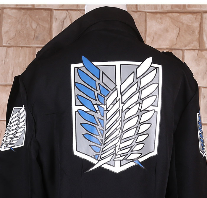 进击的巨人兵长 调查兵团 cos外套 黑色 长披风 斗篷 动漫cos服