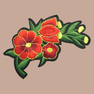 刺绣布贴动物昆虫刺绣包刺绣彩色花朵水溶绣花厂家直销贴布绣花