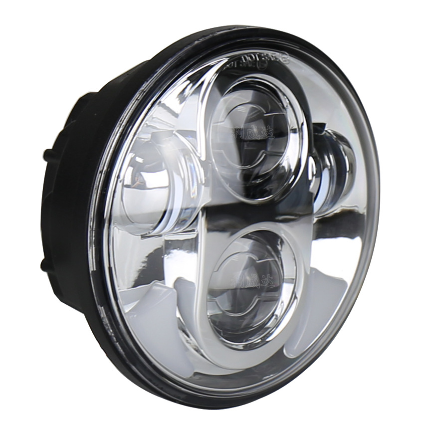 利威达40w摩托车灯改装专用led大灯带日行灯7寸哈雷摩托车灯