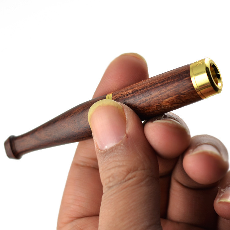 正宗檀木光面烟嘴 精品红酸枝金丝楠各种檀木双过滤嘴烟具可清洗