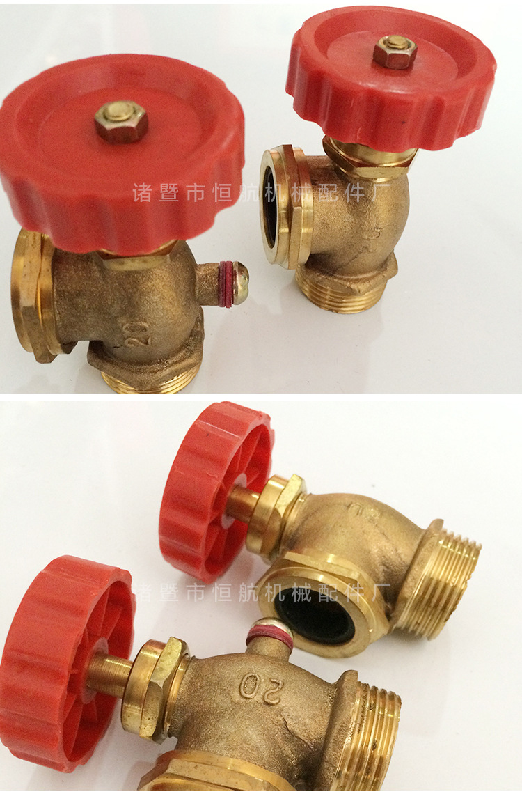 厂家直销 杭家水暖铜配件 4分 6分 铜考克 锅炉水位计考克