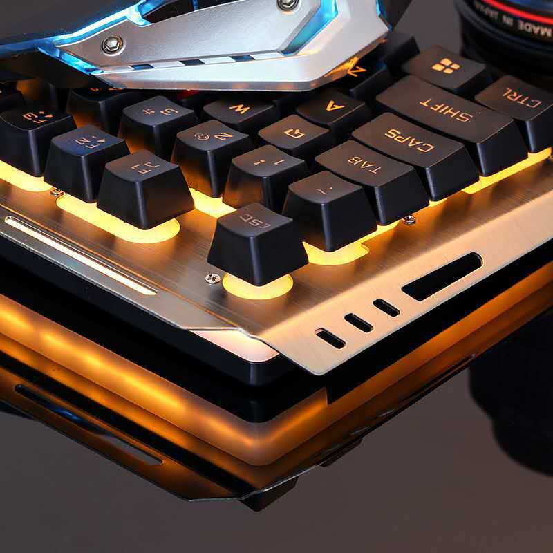 Factory Direct Sales Jingdi V1 Mechanical Feeling Keyboard Mouse Set Laptop Desktop Wired Game Keyboard