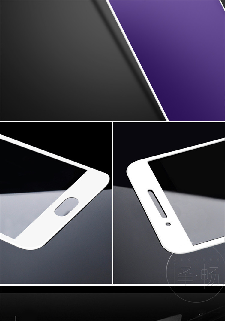 魅族note6 碳纤维紫光钢化膜 魅蓝mx6全屏软边玻璃膜e2手机保护膜
