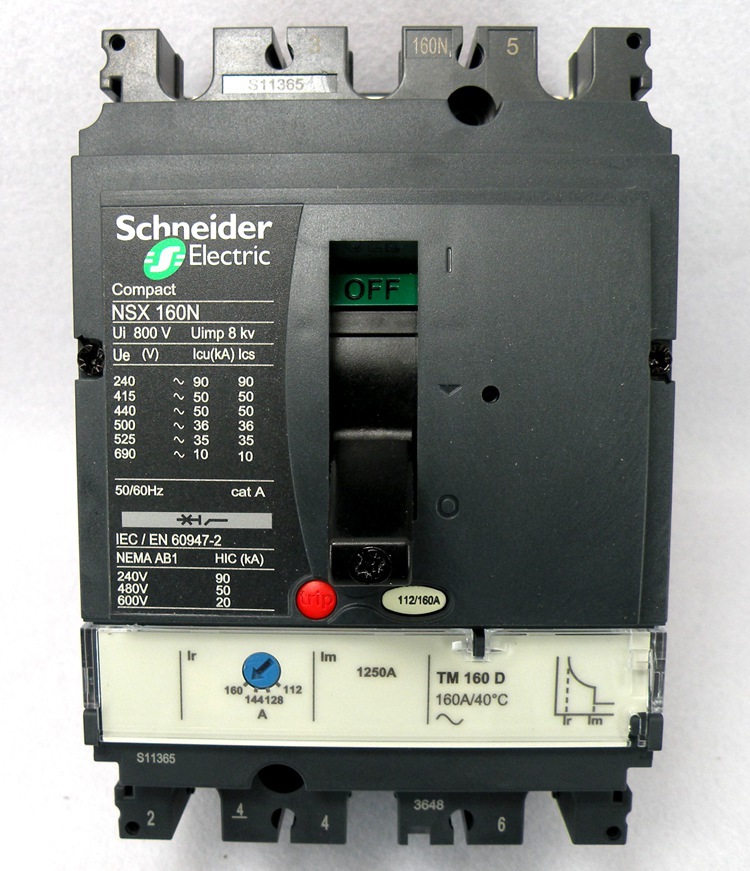 正宗施耐德 schneider 空气开关 断路器 nsx160n 3p tm160d