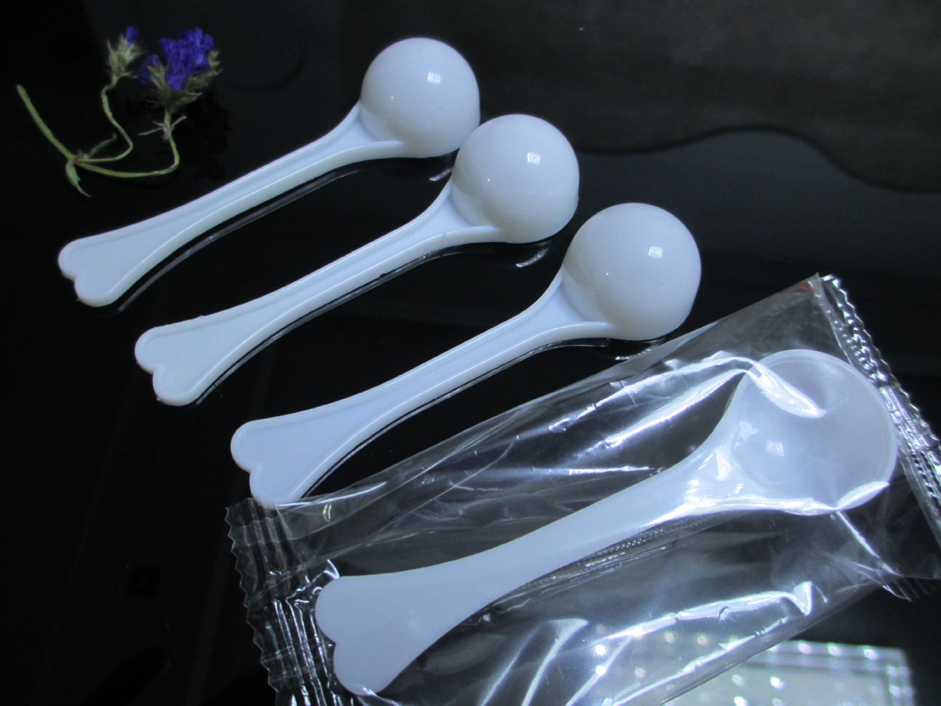 3克塑料勺 小勺子勺 三七粉量勺3g粉勺独立包装100个价