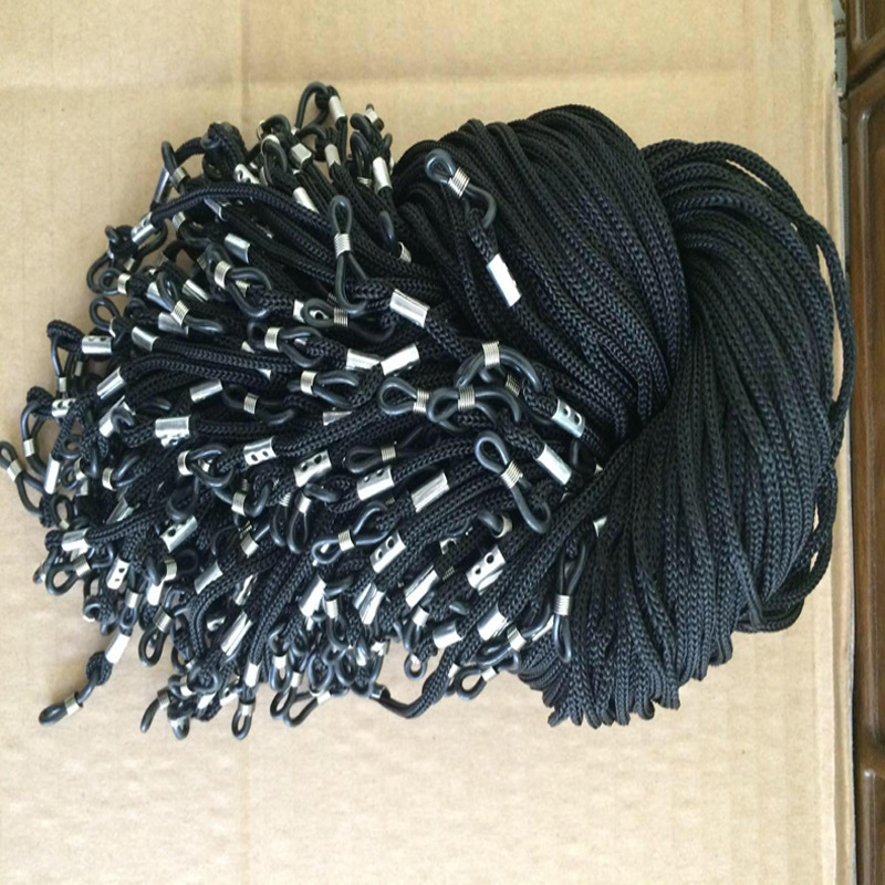 高品质时尚眼镜绳尼龙眼镜吊绳精品老花眼镜挂绳眼镜防滑绳黑色款