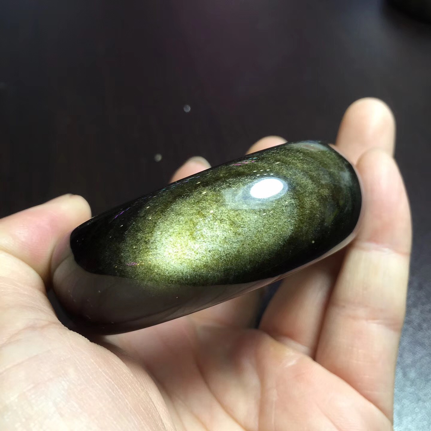 金曜石镯子时尚饰品礼物 手镯转运石金曜石水晶水晶/半宝