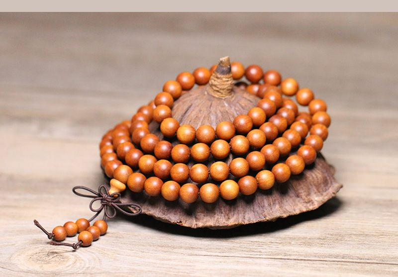 批发巴布亚檀香8mm108颗佛珠手串木质佛珠批发沉水媲美老山檀黑肉
