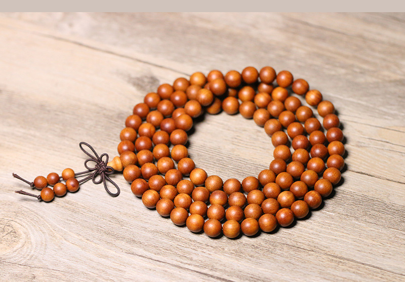 批发巴布亚檀香8mm108颗佛珠手串木质佛珠批发沉水媲美老山檀黑肉