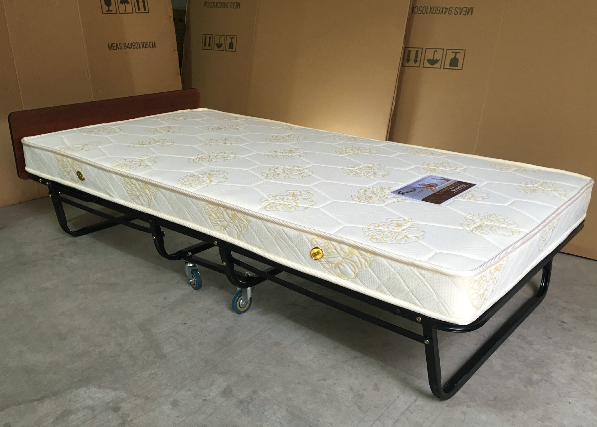 1米宽折叠床酒店客房床豪华弹簧折叠床加固床架舒适12cm弹簧垫07b