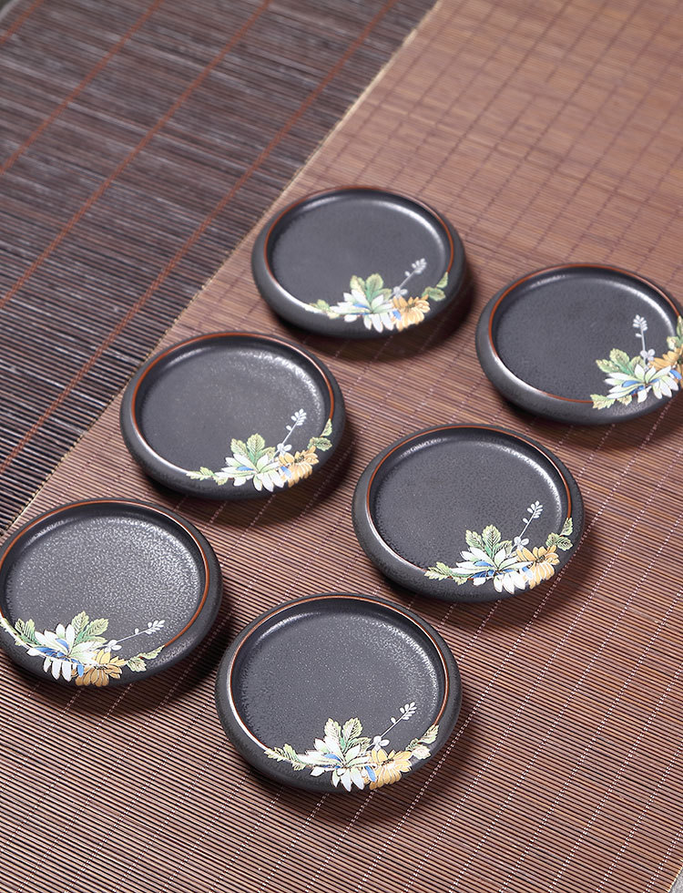 聚御瓷 陶瓷茶杯垫 功夫茶托杯垫 厂家现货批发