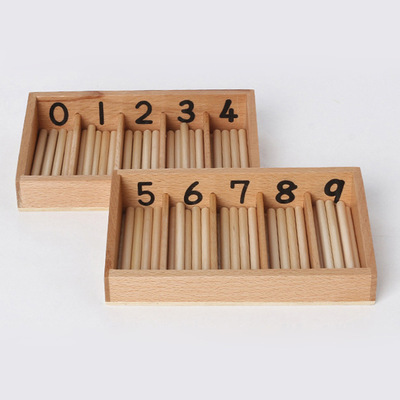 厂家直销 家庭装纺锤棒及箱 蒙台梭利数学教具婴幼儿童专业早教益