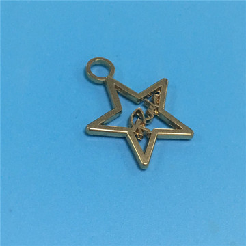 供应金属拉片镀金五角星拉链牌个性logo供应合金箱包拉牌