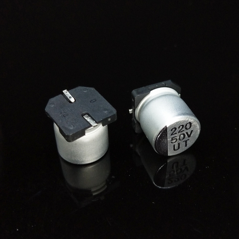 贴片电解电容固态电容器220uf 50v 10x10.2 ut耐高压寿命长命