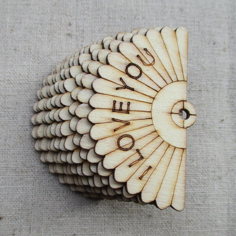 diy纯手工辅料 木制扇子木片益智涂鸦木片 个性创意教学家居用品