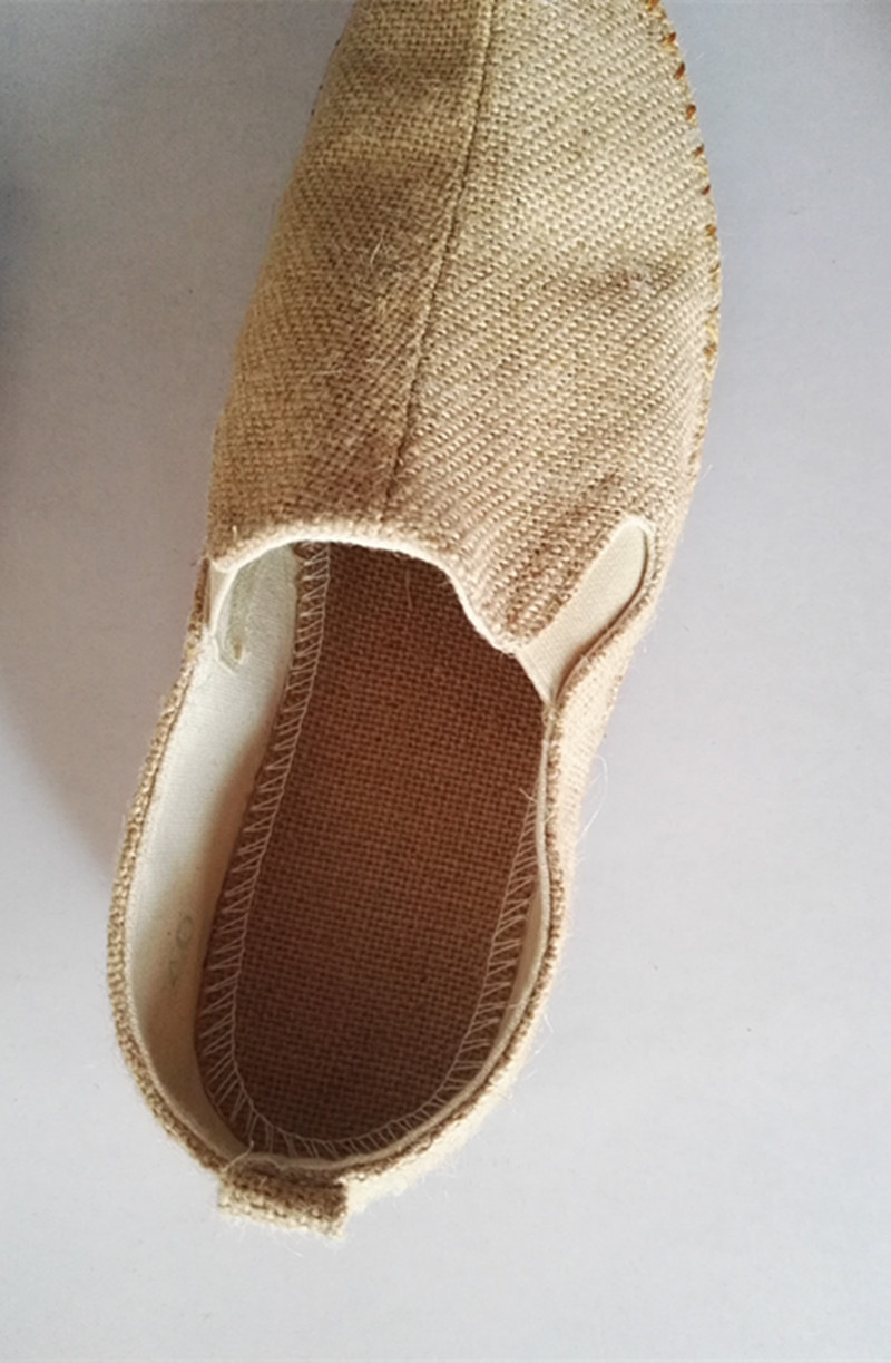 民族风麻鞋手工翘头布鞋复古中式情侣款休闲鞋透气一脚蹬平底鞋