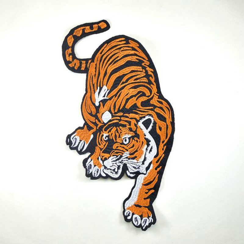 新品电脑刺绣布贴可烫布贴衣服补丁贴 老虎头布贴厂家特价直销