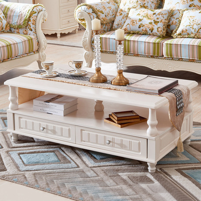 帕丽亚韩式田园风格茶几 实木茶桌茶台 客厅茶几大户型