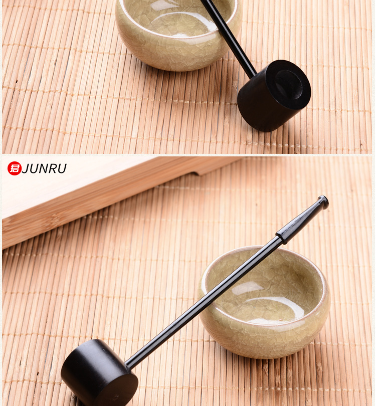 黑色时尚创意烟斗大力水手烟斗 细长接杆款 圆通底 高端大气烟斗