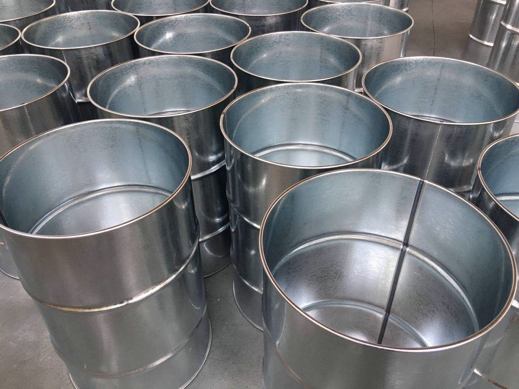 厂家直销200l开口圆形镀锌铁桶 208升化工涂料桶铁皮桶包装桶定